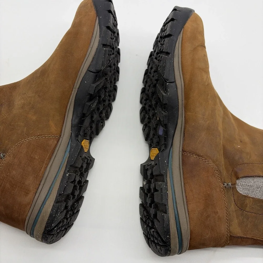 Timberland Chelsea‎ X Smart Wool Brown Leather Ankle Boots Vibram Size 9 M